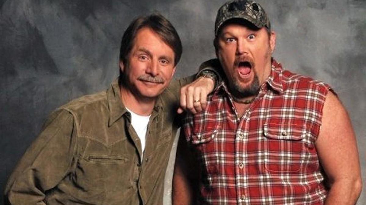 Jeff Foxworthy, left, and Larry the Cable Guy perform Sept. 23 at the Washington State Fair.