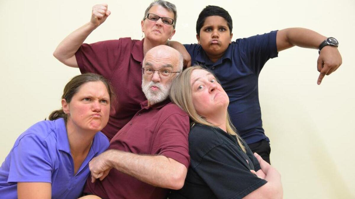 Heartsparkle Players members, from left, Lydia Beth Leimbach, Debe Edden, Bob McKenziesullivan, Elizabeth Lord and Hari Nath.