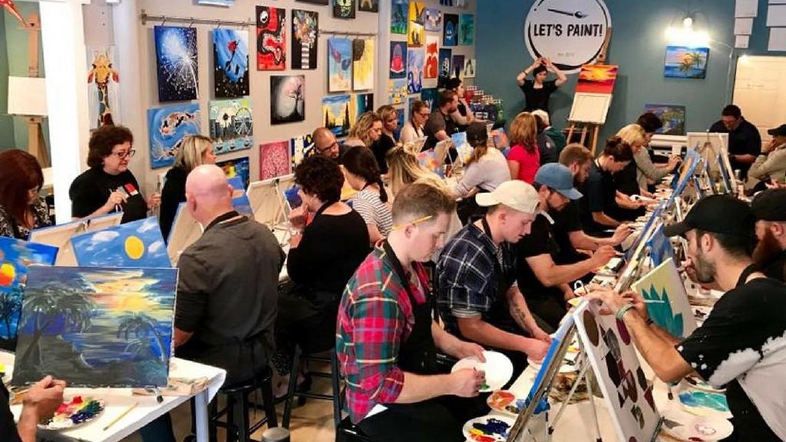 Classes at Let’s Paint! offer step-by-step instructions, so there is lot of help available for customers.