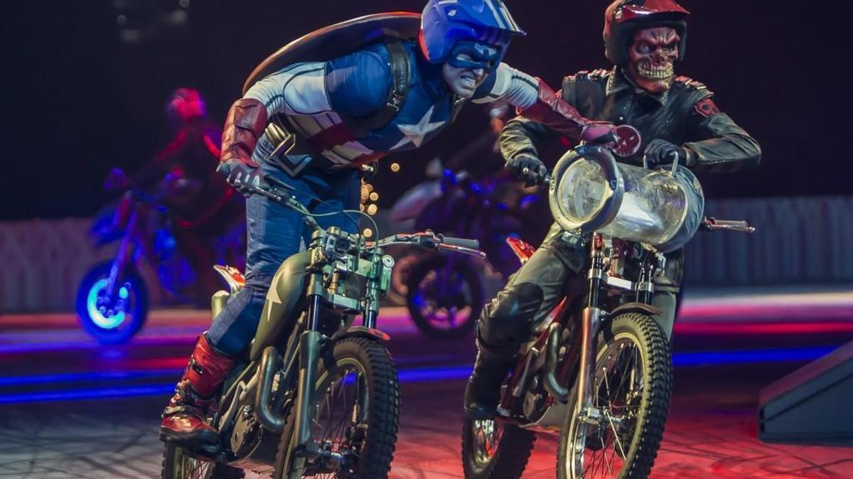 Captain America appears in Marvel Universe Live, coming to the Tacoma Dome next week.