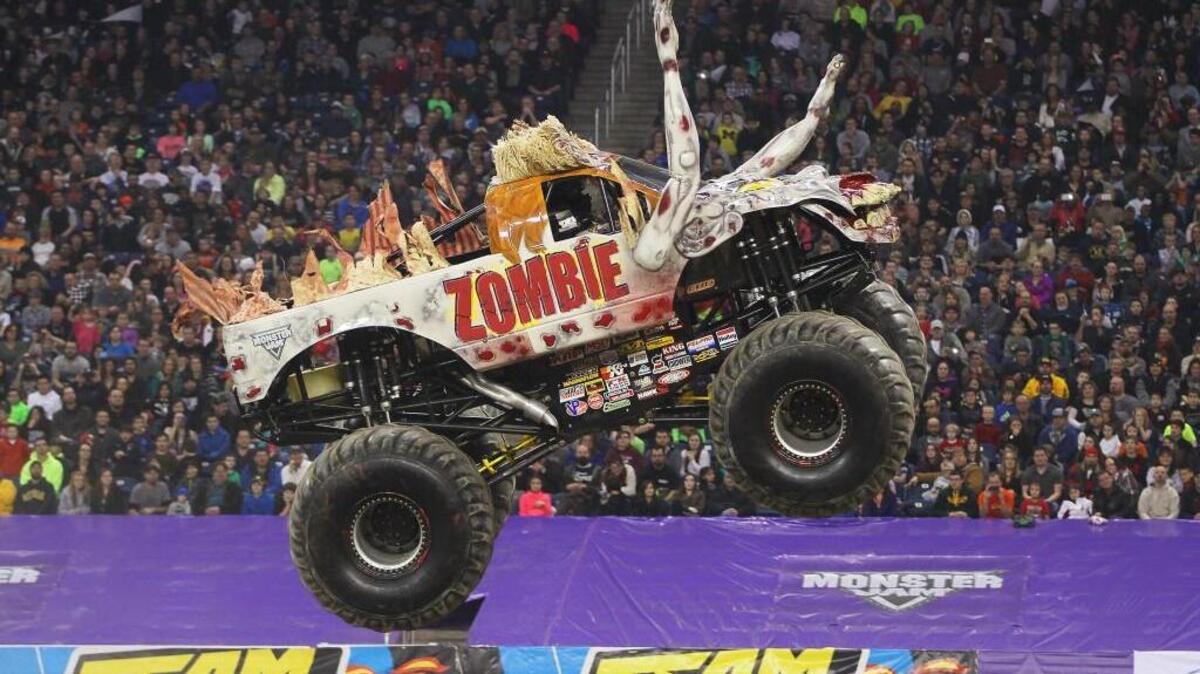 Gig Harbor resident Tyler Goth will be behind the wheel of the Zombie vehicles when Monster Jam comes to the Tacoma Dome from Friday through Sunday. His twin brother, Travis, will be driving New Earth Authority.