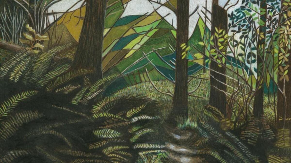 Jenn Kliese’s work ‘The Oregon Coast” is the cover art on the Arts Walk map for this week’s event.