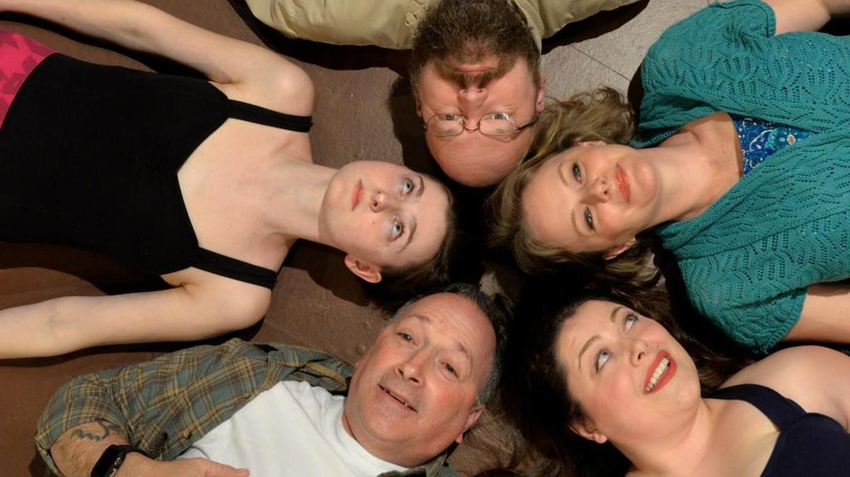 Scott Douglas, from top clockwise, Meghan Goodman, Chelsea Williams, Tim Shute and Jesse Morrow perform in “Circle Mirror Transformation.”