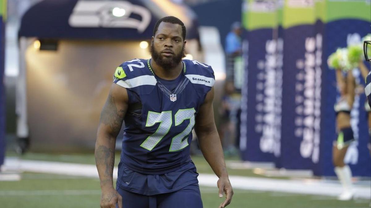 Seattle Seahawks defensive end Michael Bennett makes a fair appearance Friday evening for a chat session.