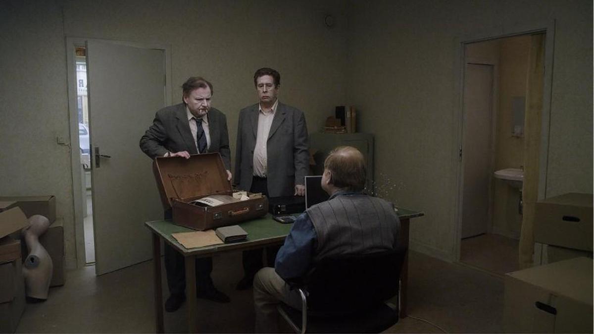 
Holger Andersson, left, and Nils Westblom star in “A Pigeon Sat on a Branch Reflecting on Existence.” 
