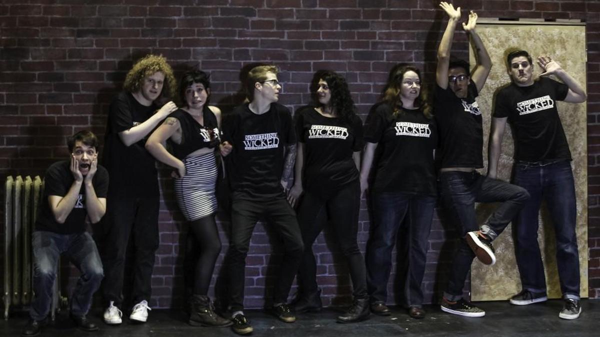 
From left, Mark Alford, Holden Kosaly, Megan Grugett, Taylor Dow, Vanessa Postil, Jill Headen, Miguel Pineda and Lars Jorgensen are part of Harlequin’s improv troupe, Something Wicked.
