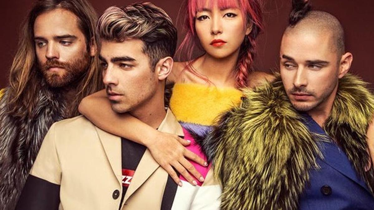 The band DNCE, led by Joe Jonas, second from left, will perform Sept. 14 at the Washington State Fair.