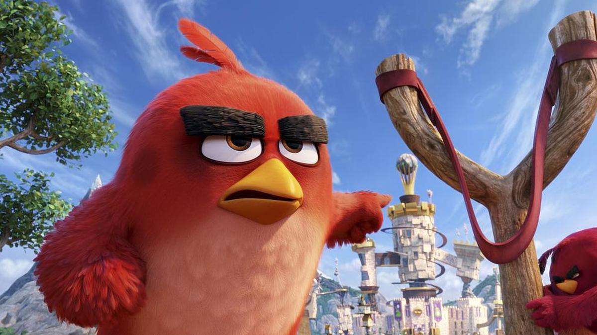Red, voiced by Jason Sudeikis, in a scene from "The Angry Birds Movie."