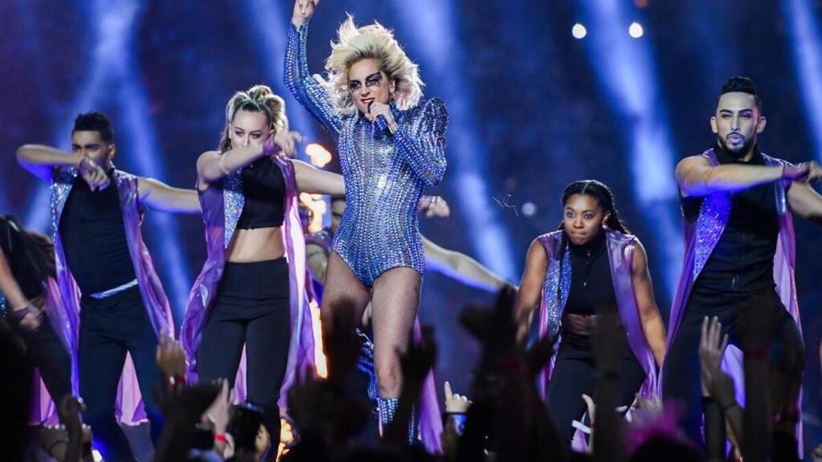 Lady Gaga performs during halftime of Super Bowl 51 Sunday at NRG Stadium in Houston, Texas. She announced Monday a new world tour that includes an Aug. 5 stop in Tacoma.
