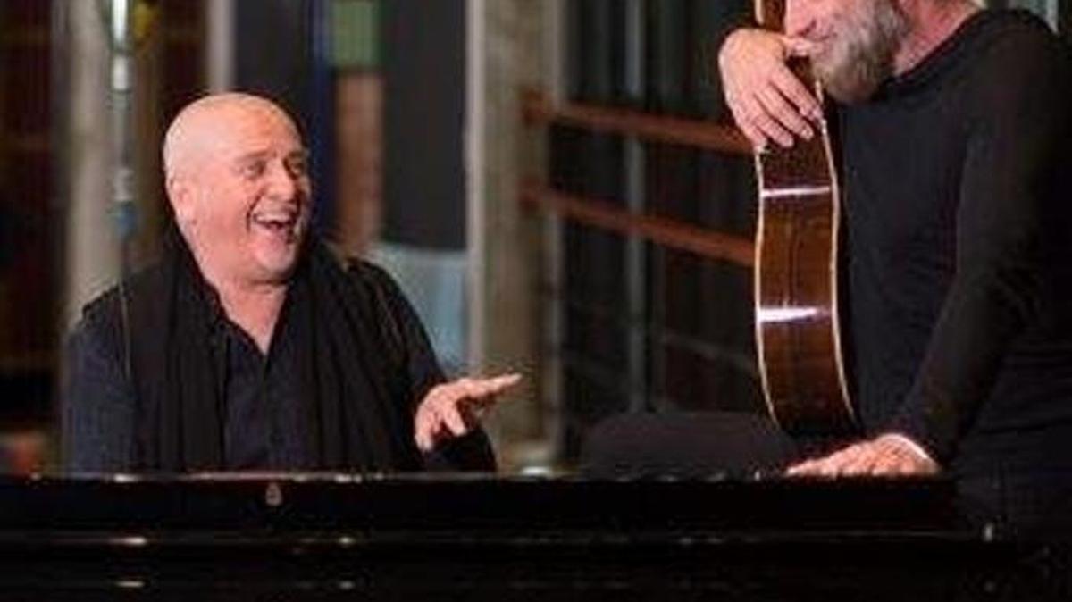 Peter Gabriel and Sting, whose combined summer tour “Rock Paper Scissors” includes a Seattle show.