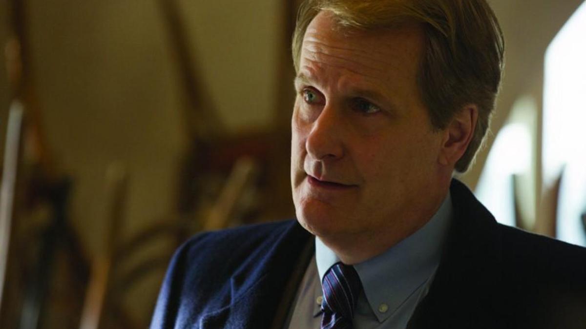 Jeff Daniels plays the role of Apple CEO John Sculley in “Steve Jobs.”