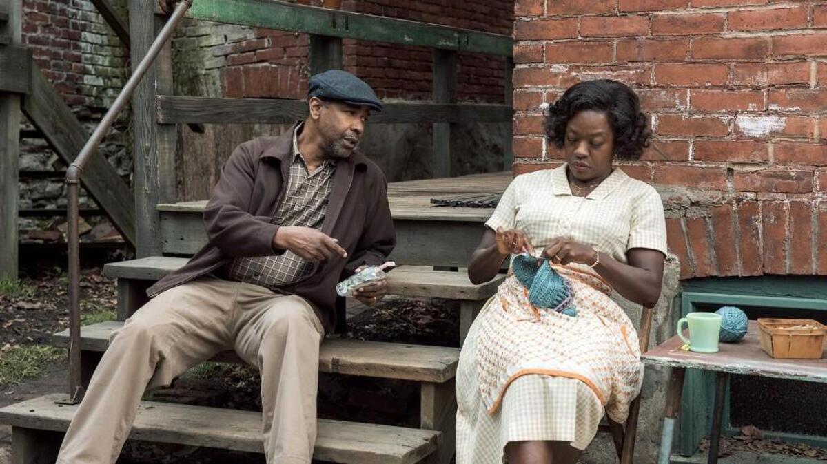 Denzel Washington and Viola Davis reprise their Broadway roles as Troy and Rose Maxson in “Fences.”