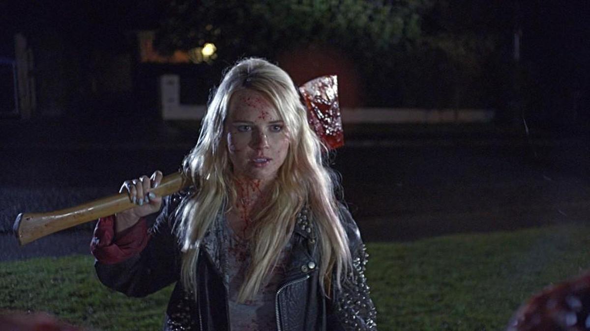 Auckland, New Zealand, native Kimberly Crossman (“Black-ish,” “#TheAssignment”) stars in “Deathgasm.”
