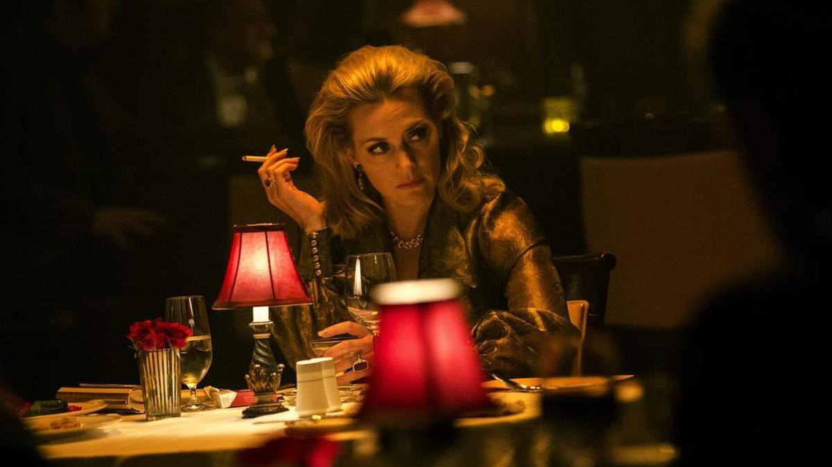 A nearly unrecognizable Kate Winslet plays an evil mafia boss in “Triple 9.”
