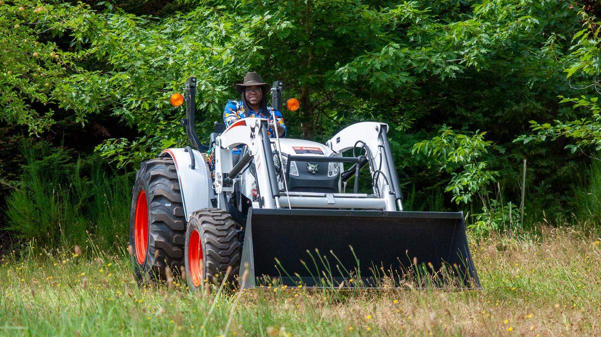 This shiny new tractor is one Shellie-Ann Kerns was able to purchase with money donated to her fundraising campaigns. Kerns is now a full-time farmer at Bunkhouse Acres near Matlock.