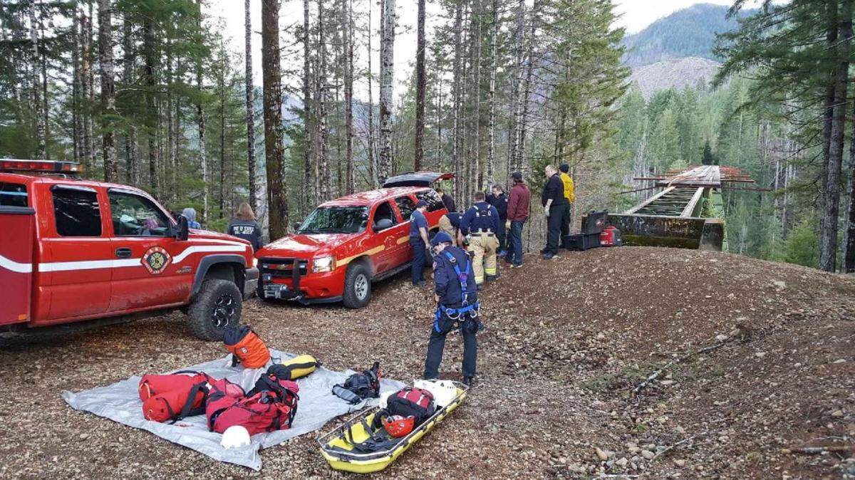 A man was rescued Tuesday after falling into a canyon underneath the Vance Creek Bridge near Shelton.