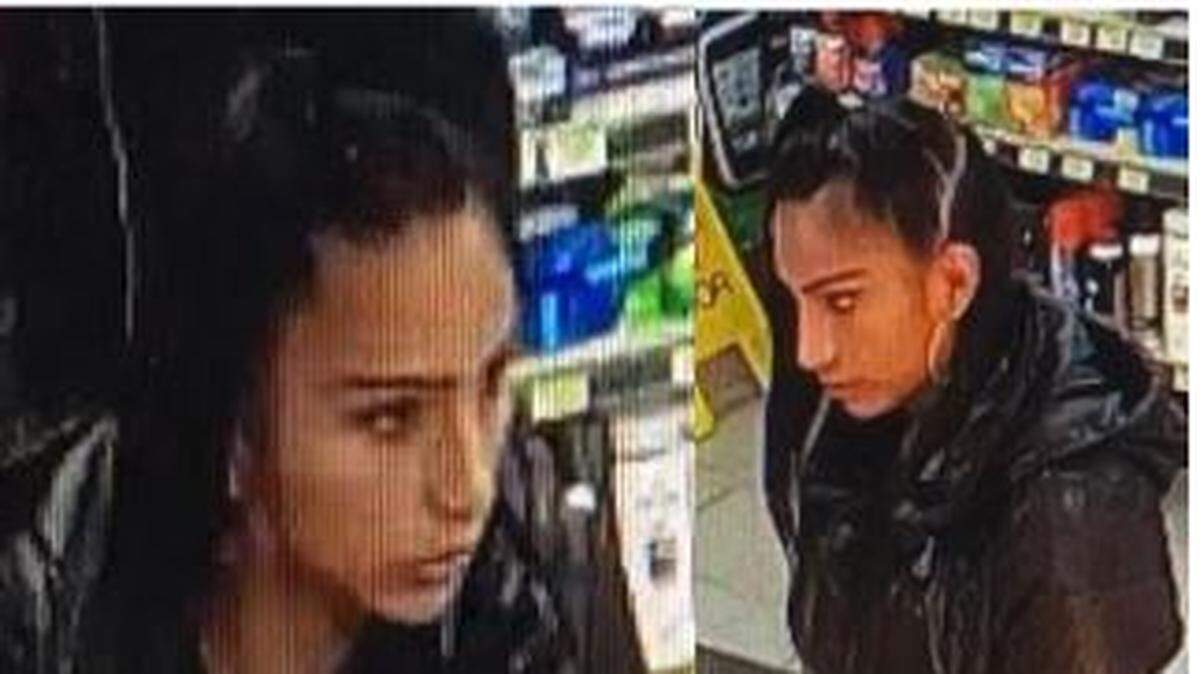 Yelm police are looking for a woman accused of stealing credit cards and then using them at an area business.