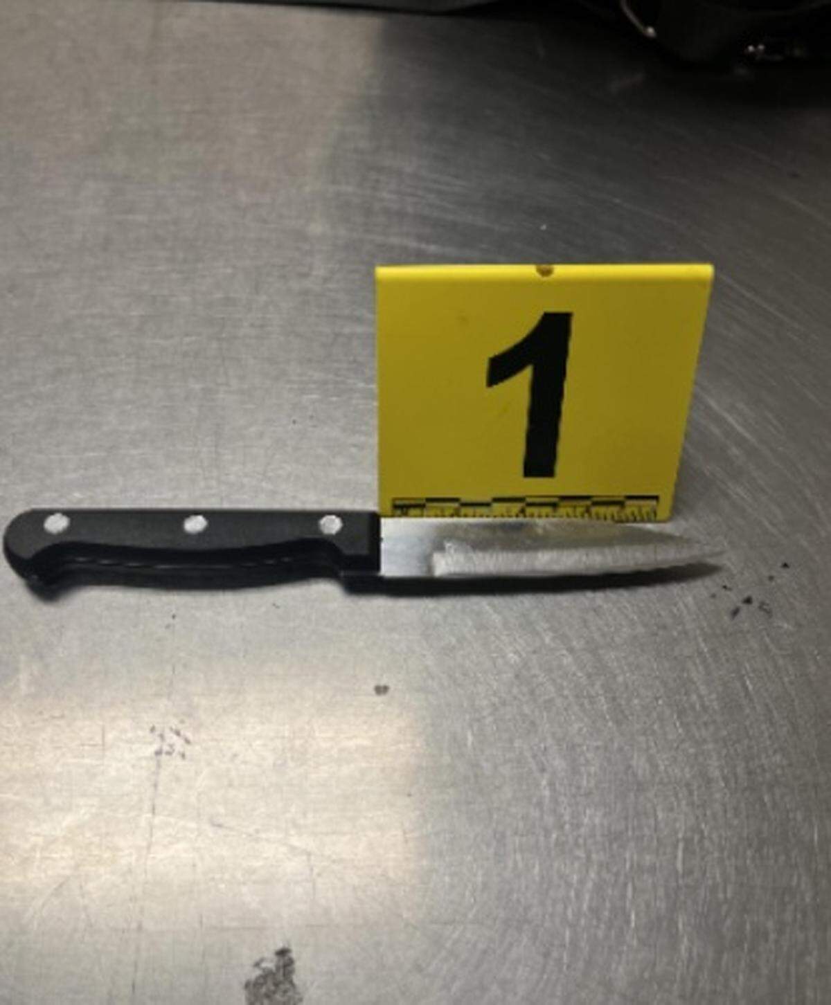 The knife that was recovered from an incident about an Intercity Transit bus on Friday.