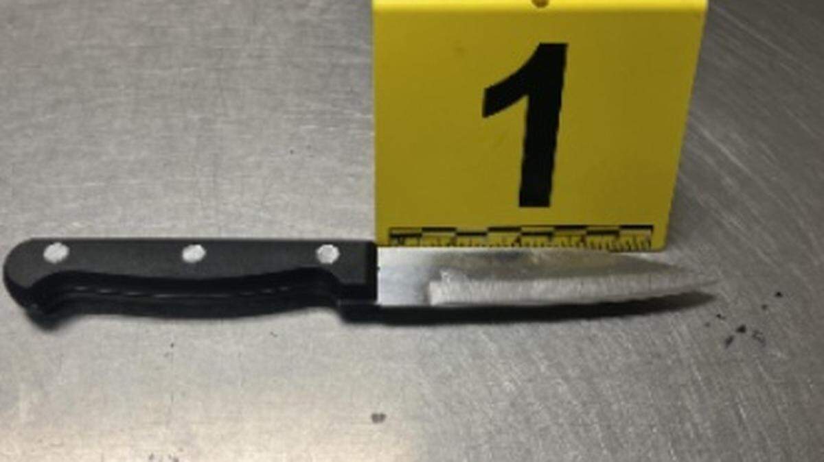 The knife that was recovered from an incident about an Intercity Transit bus on Friday.