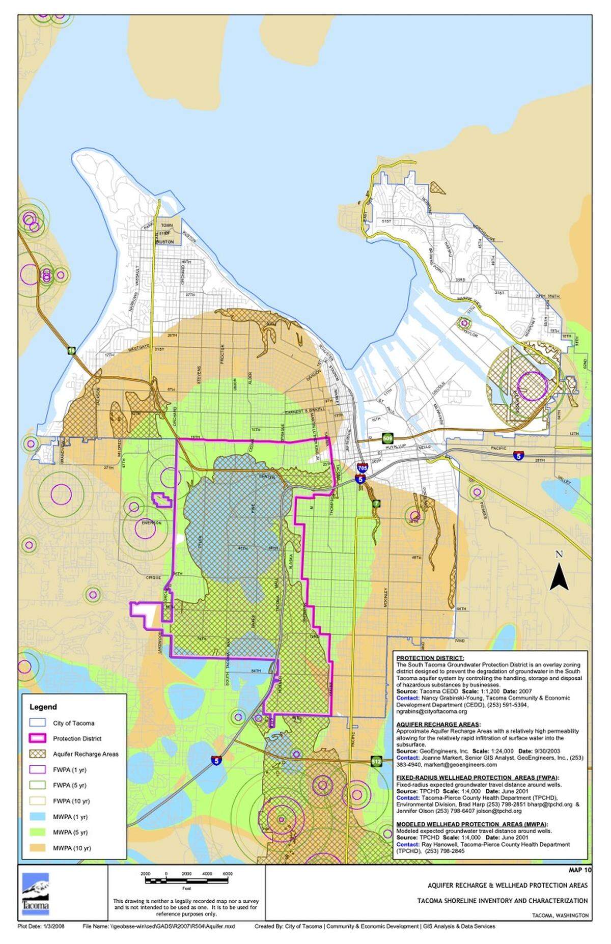 The South Tacoma Aquifer Groundwater Protection District, an overlay zoning district to prevent the degradation of groundwater in South Tacoma.