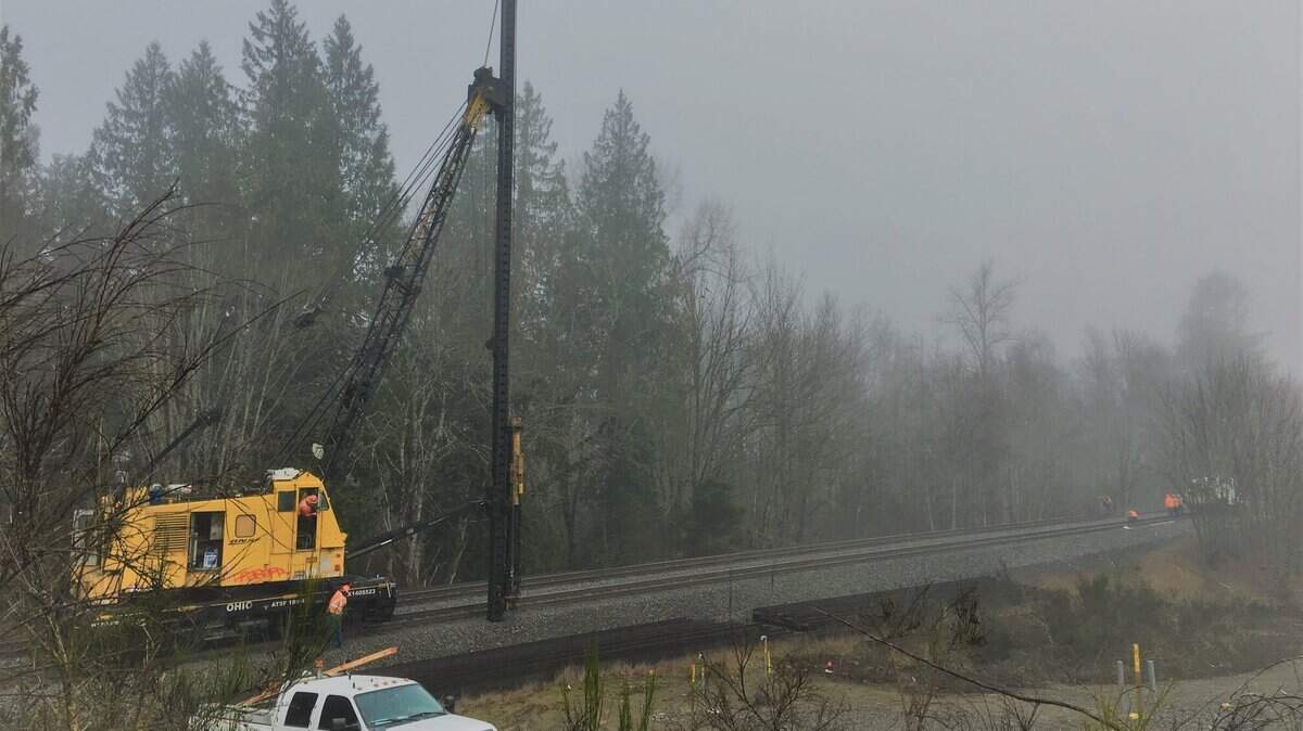 Construction on an underpass that will connect the Chehalis Western Trail’s north and south portions began Monday, Dec. 2.