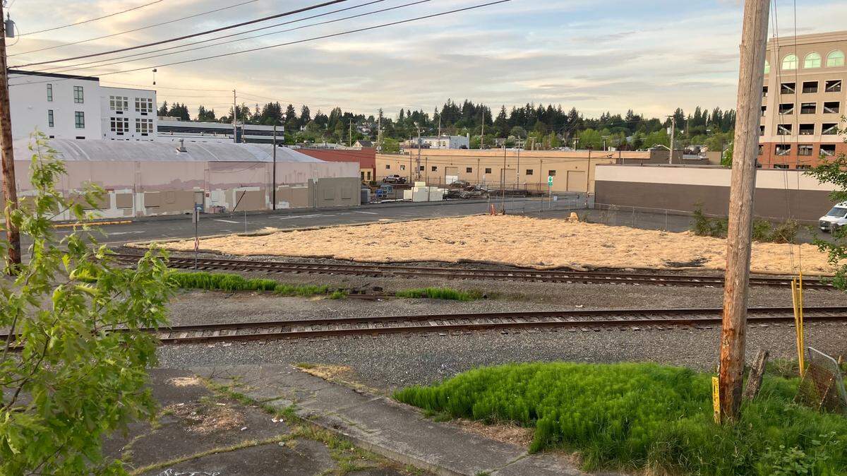 This downtown Olympia lot, which had been the site of a fire-damaged house, has since been cleaned up.