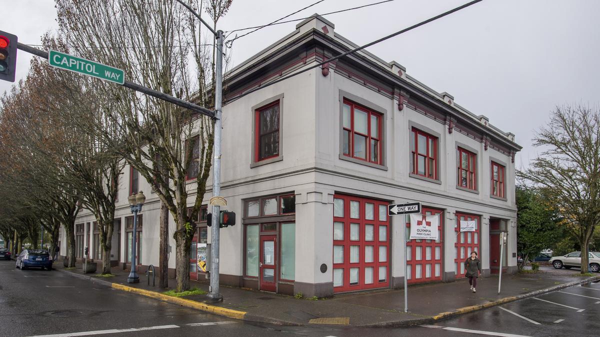 The former city hall and fire station in downtown Olympia, at the corner of State Street and Capitol Way.   November 30, 2018