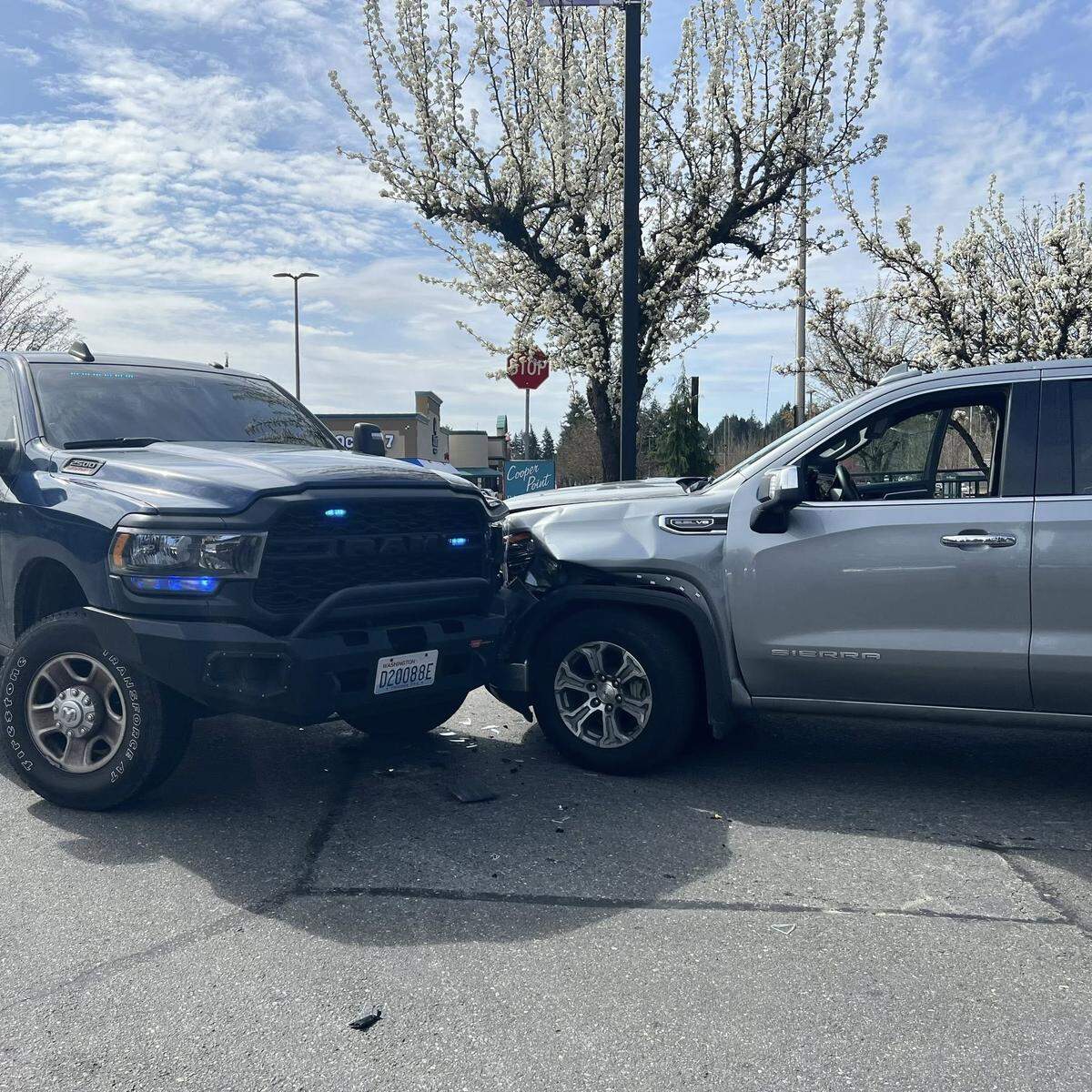 Thurston County deputies arrested a 47-year-old Puyallup man accused of multiple crimes after a car chase in west Olympia Tuesday.