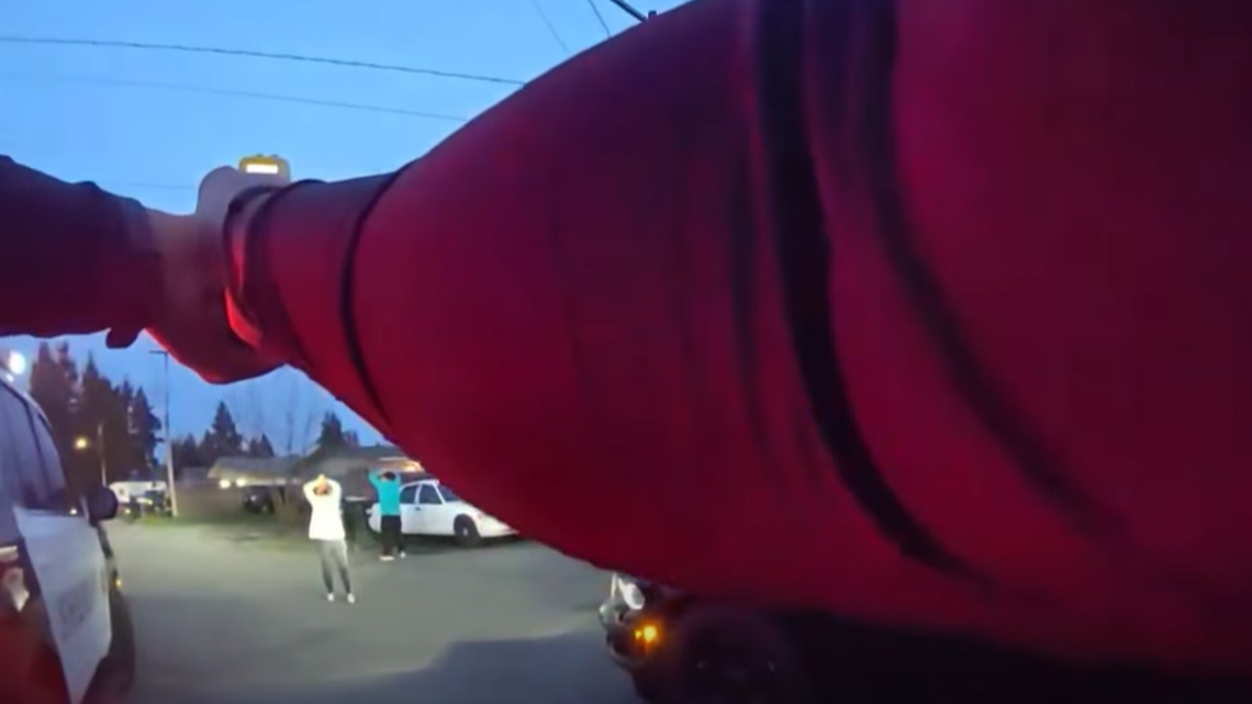 2 theft suspects arrested at gunpoint after pursuit through downtown Olympia