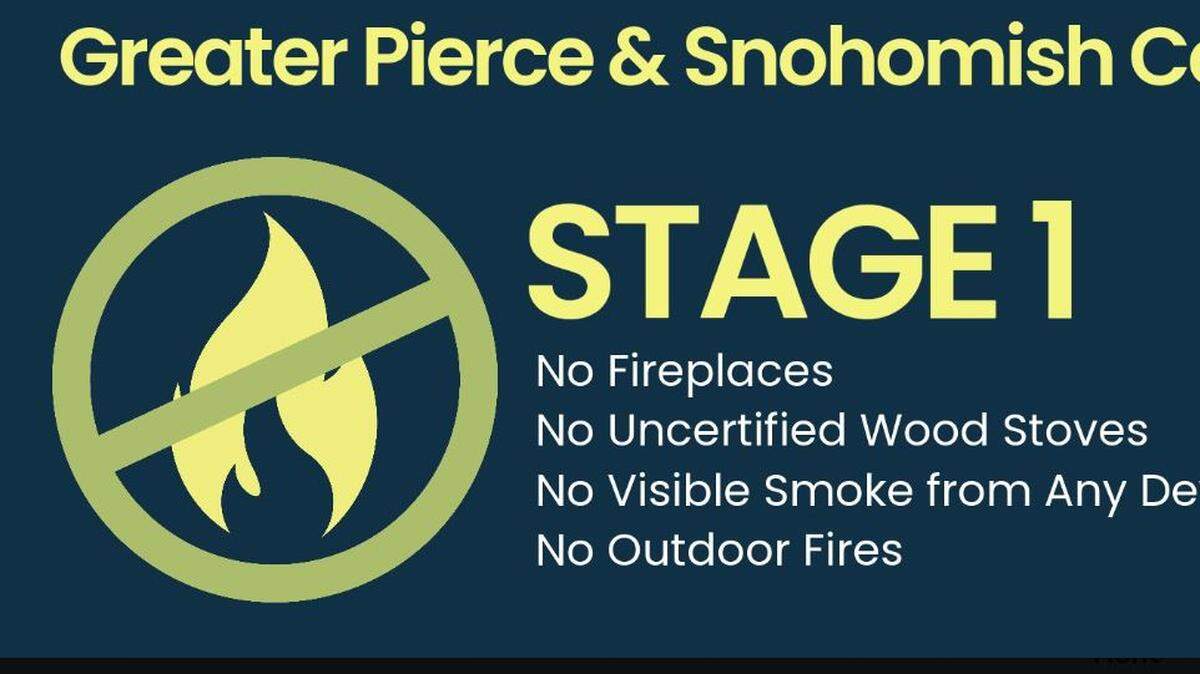 High levels of overnight wood smoke has triggered a Stage 1 burn ban in Greater Pierce County, the Puget Sound Clean Air Agency has announced.