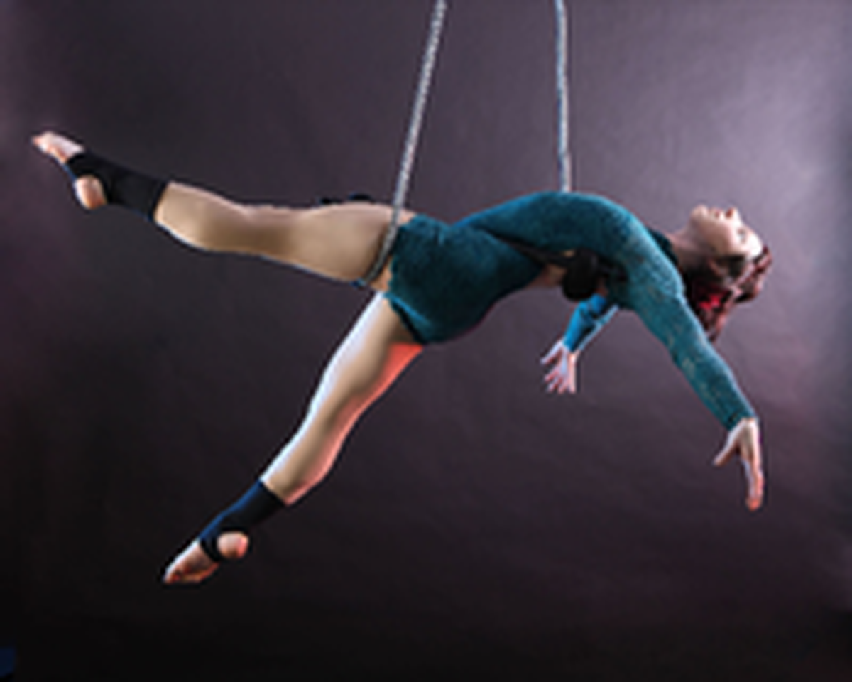 Ariel Schmidtke’s “A Length of Rope,” a collaboration with Emily McHugh of String and Shadow Puppet Theater, is a circus arts show that explores the meaning of life.