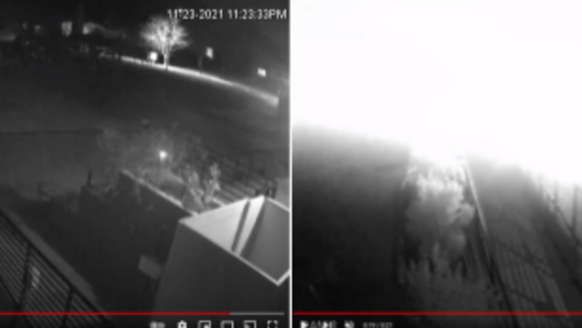 The Washington state chapter of the Council on American-Islamic Relations released an image Thursday night showing the flash of the explosion outside the Islamic Center of Olympia on Nov. 23.