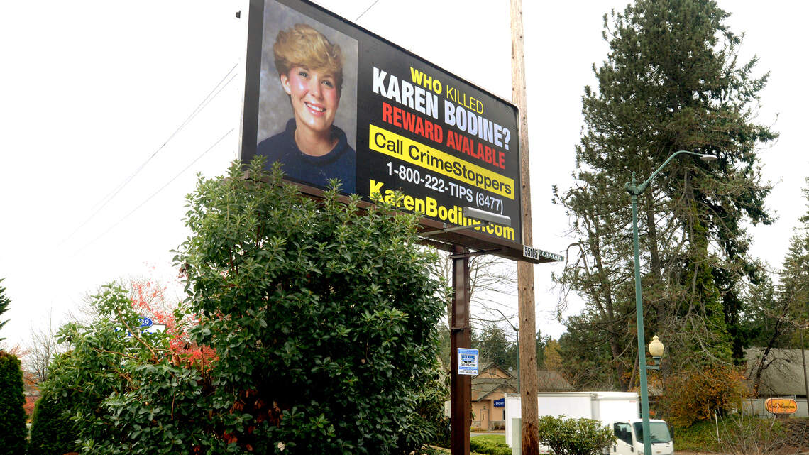 ‘Who killed Karen Bodine?’ Olympia billboard calls attention to mother’s unsolved homicide