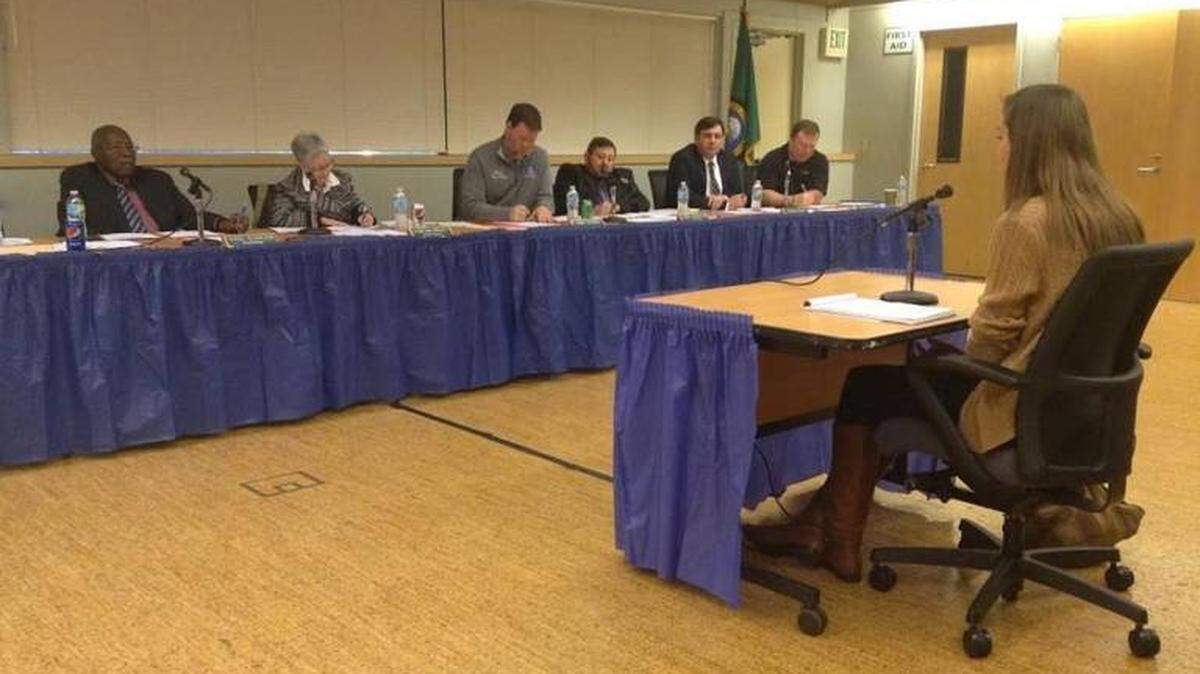 Nine people, including business owner Rachel Young, were interviewed by Lacey City Council in April 2017 to determine who would fill the council seat left vacant by Jeff Gadman. Young later won the appointment. Now, she is set to resign on April 30, 2019.