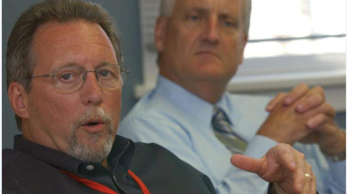 Longtime Port of Olympia commissioner Bob VanSchoorl died Dec. 9 of cancer. He spent 14 years on the commission from 1994 to 2007. Former port commissioner Steve Pottle can be seen in the background.