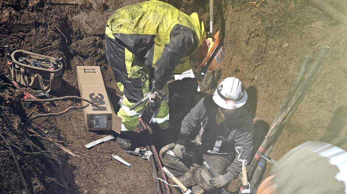 Mason Public Utility District 3 work crews had to dig deep to repair wires that had been cut and removed by copper thieves on Thanksgiving Day, according to a news release.