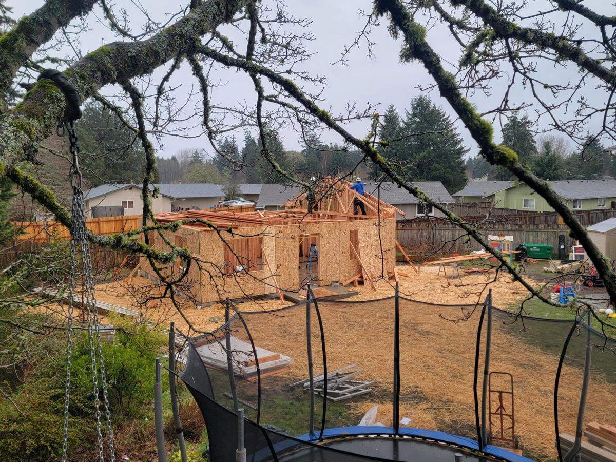 John Erwin Remodeling currently is building a 600-square-foot accessory dwelling unit near Rainier Vista Park in Lacey.