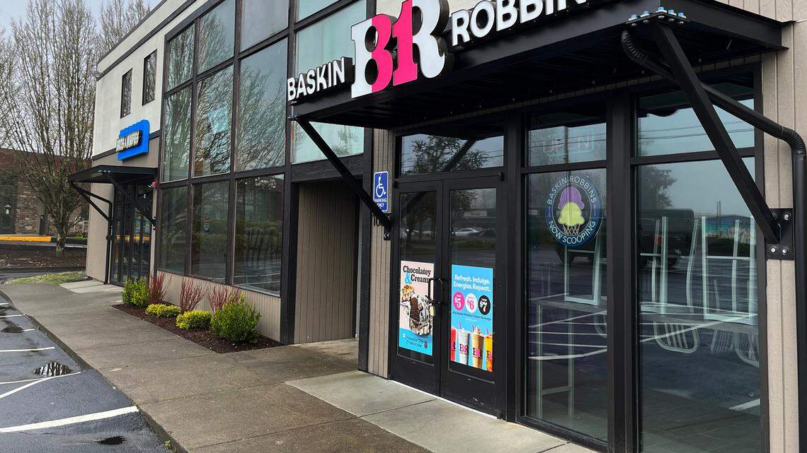 A longtime Baskin-Robbins in west Olympia has relocated to a new address on Harrison Avenue Northwest.
