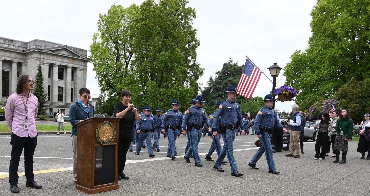 Cadets with the Washington State Patrol interrupted the Pride event on Wednesday, June 4, on their way to their graduation ceremony. WSP later issued a formal apology.