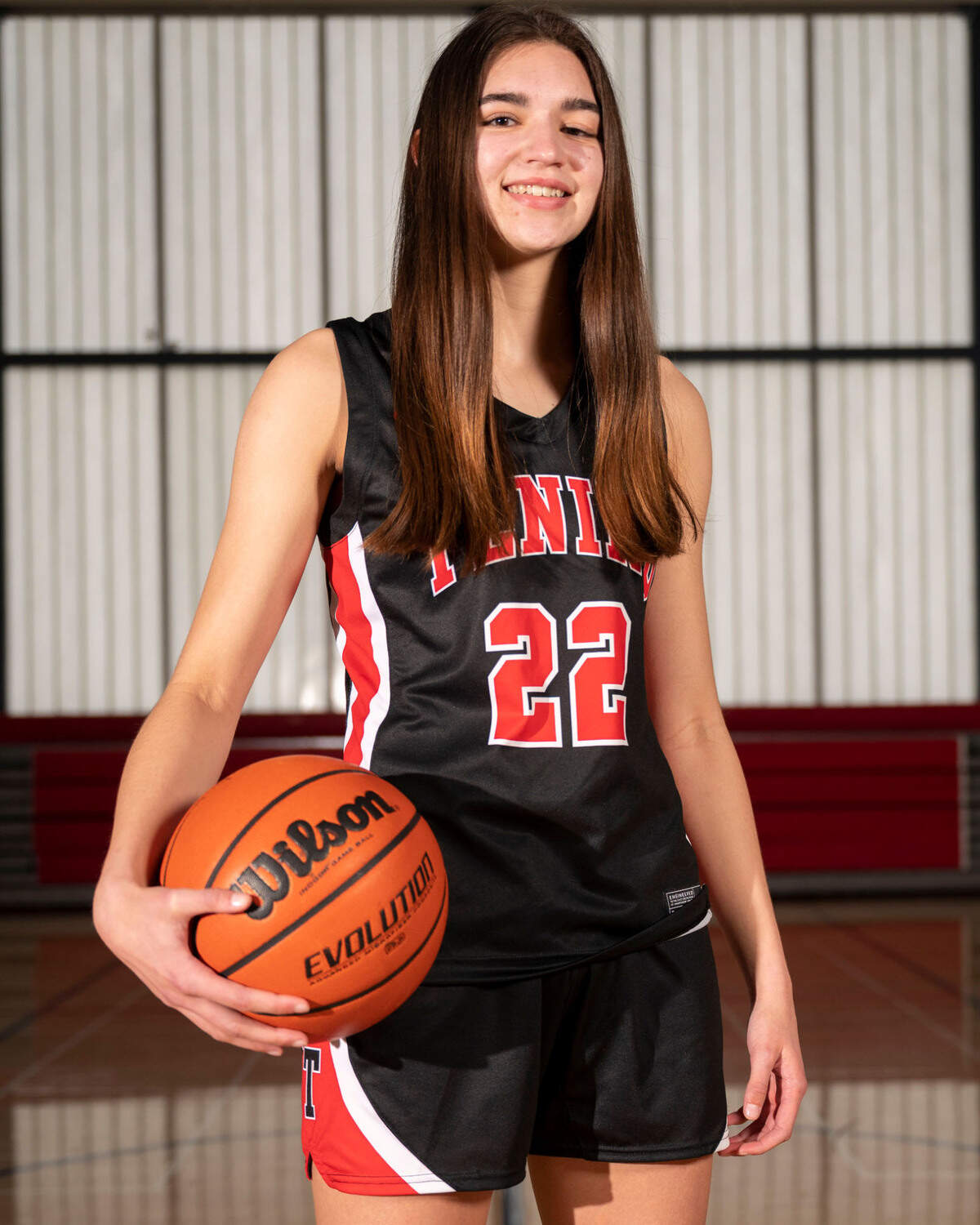 Tenino’s Ashley Schow poses for a portrait at Silas High School in Tacoma, Wash., on Wednesday, March 16, 2022.