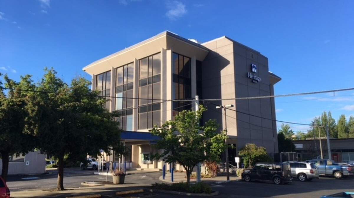 Heritage Bank headquarters in downtown Olympia.