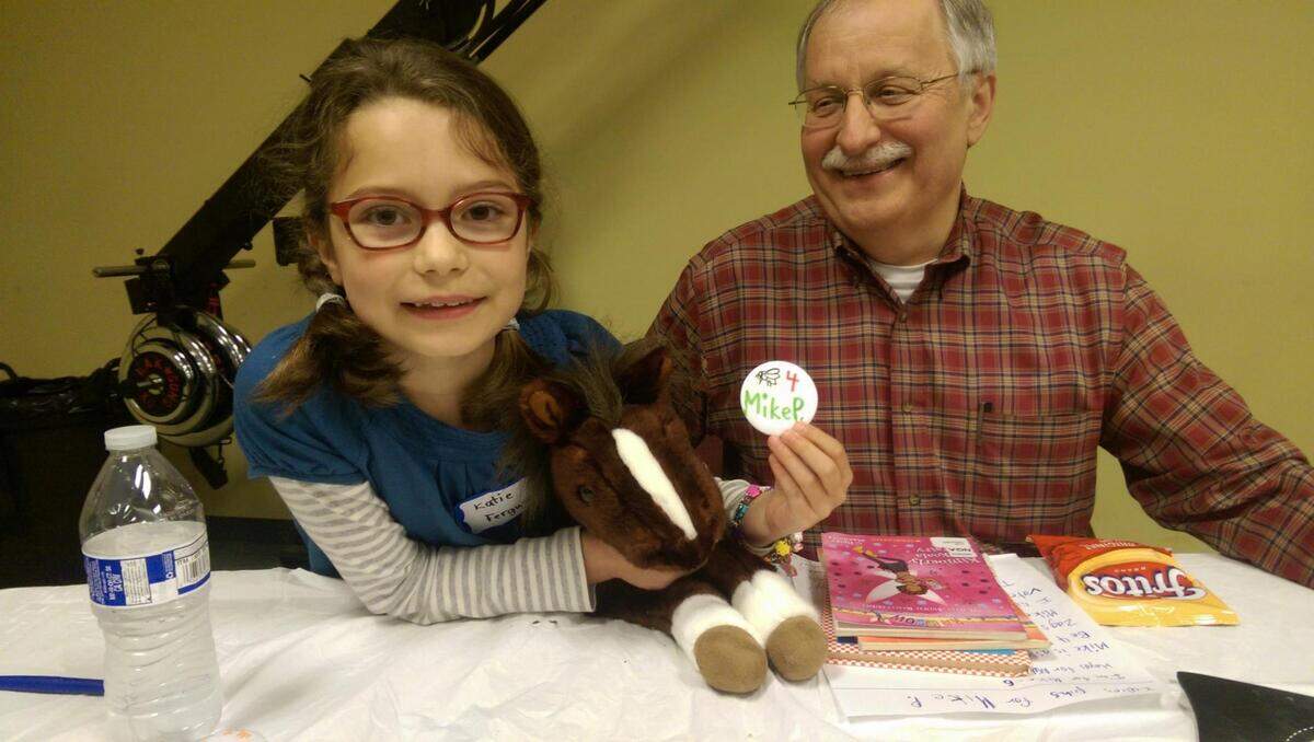 In this photo from 2016, Gov. Bob Ferguson’s young daughter, Katie, is pictured with then-House Speaker Frank Chopp.