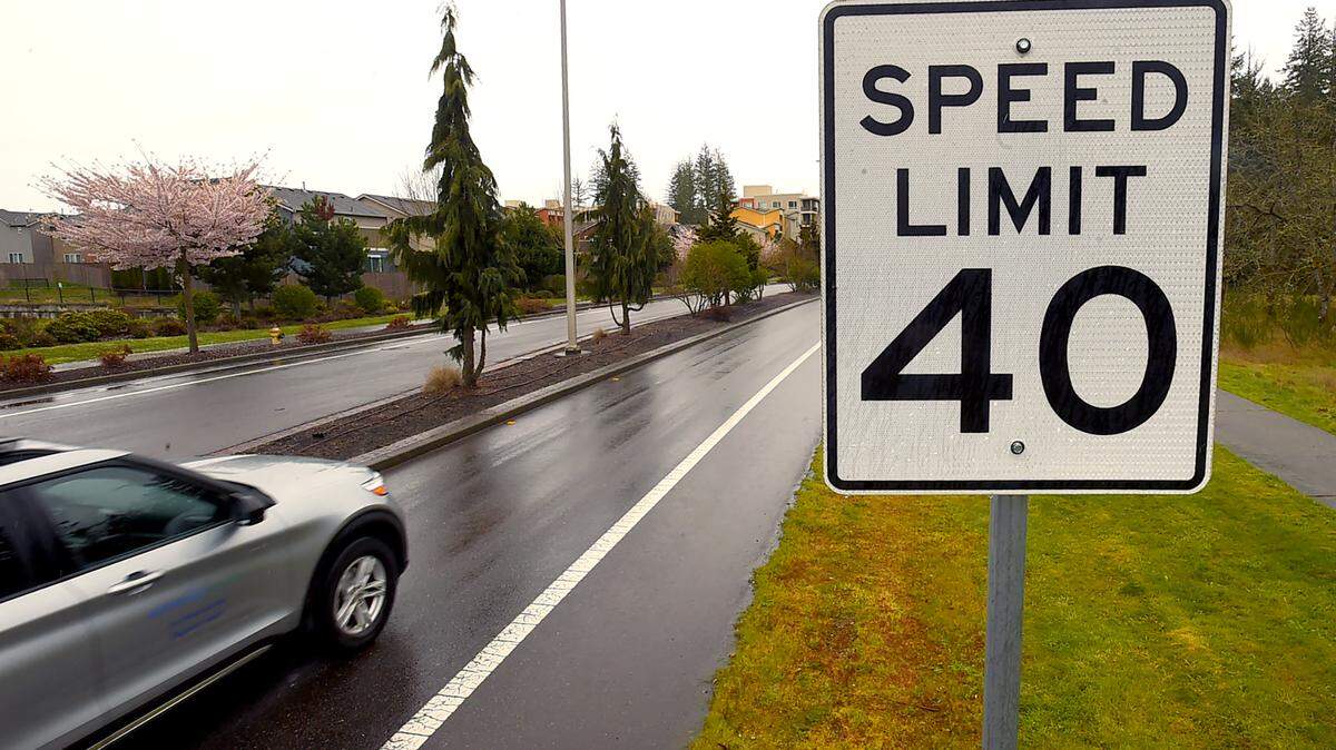 The Lacey City Council is poised to lower the speed limit along Britton Parkway NE from 40 to 35 mph. Photo taken April 20,2023