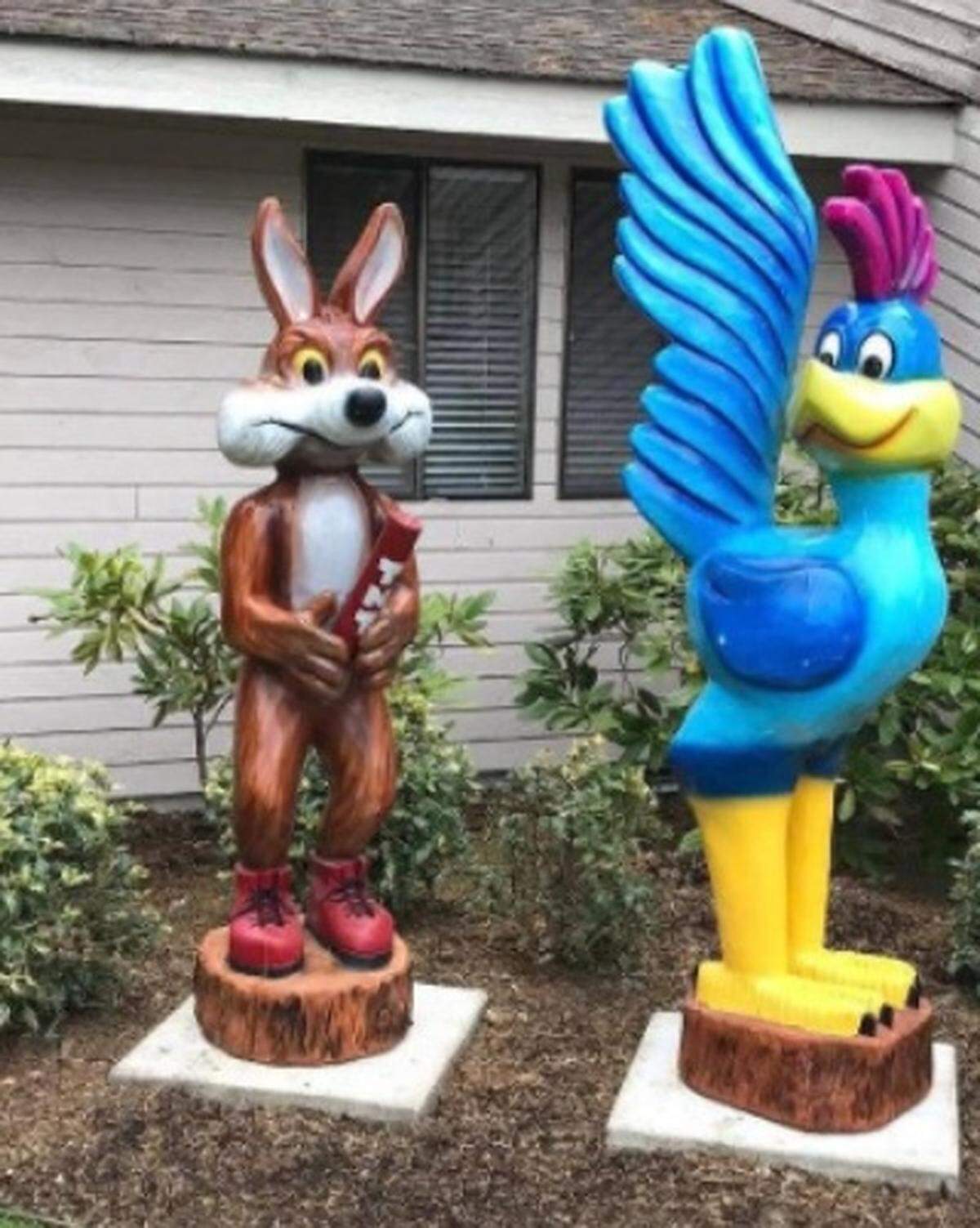 The Wile E. Coyote statue was reported missing on May 22..