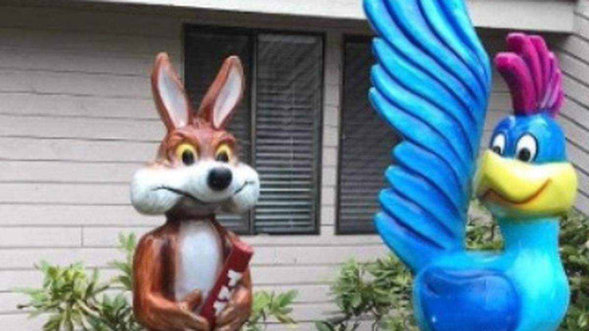 The Wile E. Coyote statue was reported missing on May 22..