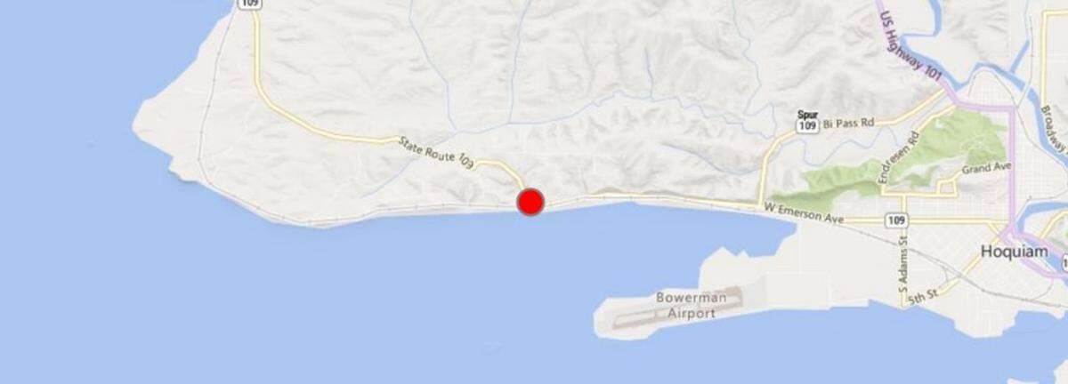 The location of the Sunday morning wreck in Grays Harbor County on Jan. 19, 2025.