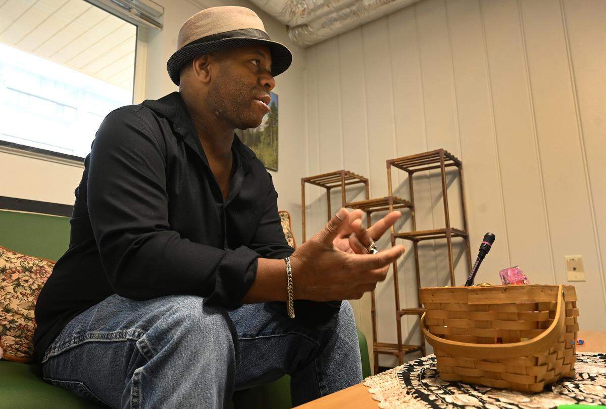 During a Oct 23, 2024 interview Rio Stevensen&nbsp;talks about challenges from his journey that finally led to a secure and safe home at the new Sandy’s Flats permanent supportive housing project operated by the Interfaith Works organization in Olympia.
