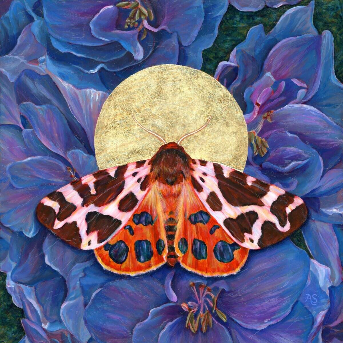 “Unfold,” by Aimee Schrieber, is the original artwork featured on the cover the spring Arts Walk map.