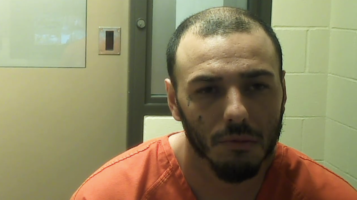 Daniel Martinez, 31, makes his preliminary appearance in Thurston County Superior Court on Wednesday, May 31, 2023. He’s been accused of second-degree murder in the shooting death of an Illinois man at an I-5 rest stop.