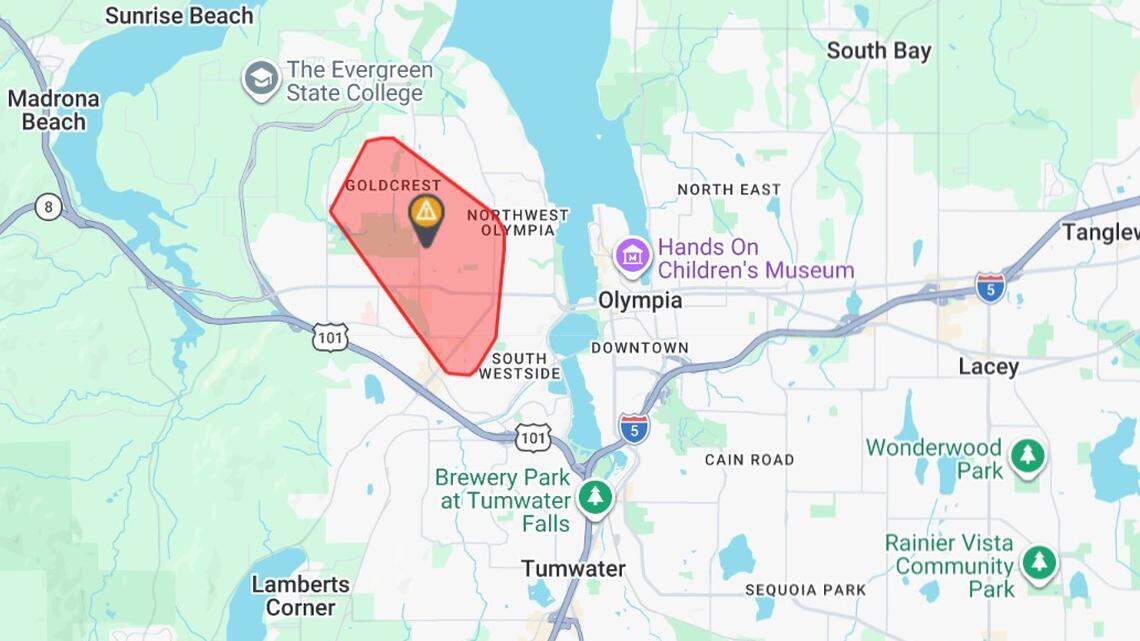 2,300 without power in Olympia, PSE says. Delayed start at several schools
